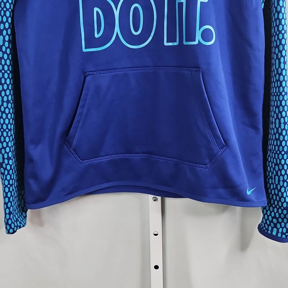 Nike Mens Just Do It Therma-Fit Blue Pullover Hoodie Size Medium - Picture 4 of 7